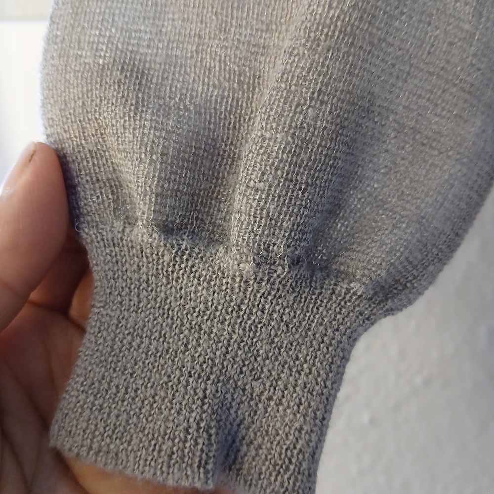 Pezerico Gray V-Neck Sweater - Picture 4 of 10